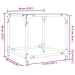 vidaXL Table basse avec dessus en verre transparent 40x40x40 cm acier