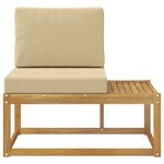 vidaXL Canapé d'extérieur en bout avec coussin Blanc 91 x 63 x 73 cm
