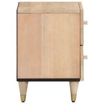 vidaXL Table de chevet 40x33x46 cm Bois de manguier solide