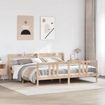 vidaXL Cadre de lit avec tête de lit sans matelas 200x200 cm