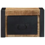 vidaXL Tables de chevet 2 Pièces 40x35x25 cm bois de manguier massif brut