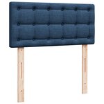 vidaXL Sommier à lattes de lit avec matelas Bleu 100x200 cm Tissu
