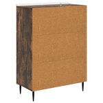 vidaXL Armoire à tiroirs Chêne fumé 66 x 34 5 x 92 cm