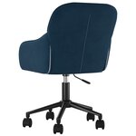 vidaXL Chaises pivotantes à manger lot de 2 Bleu Velours