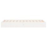 vidaXL Cadre de lit Blanc Bois massif 90x190 cm Simple