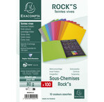 Paquet De 100 Sous-chemises Rock''s 80 - 22x31cm - Couleurs Assorties - Exacompta