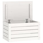 vidaXL Boîte de rangement Blanc 59 5x36 5x33 cm Bois massif de pin