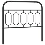 vidaXL Tête de lit métal noir 107 cm