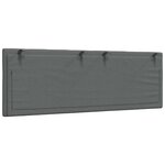 vidaXL Coussin de tête de lit gris foncé 120 cm tissu