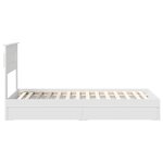 vidaXL Lit de Rangement Blanc 75 x 190 cm Bois d'ingénierie