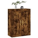 vidaXL Armoire murale chêne fumé 69 5x34x90 cm bois d'ingénierie