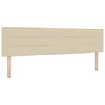 vidaXL Tête de lit LED avec bandes LED Crème 180 cm tissu