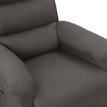 vidaXL Fauteuil électrique de massage Gris foncé Tissu