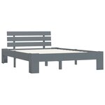 vidaXL Cadre de lit Gris Bois de pin massif 120 x 200 cm