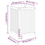 vidaXL Jardinière avec doublure 50x50x75 cm bois massif d'acacia