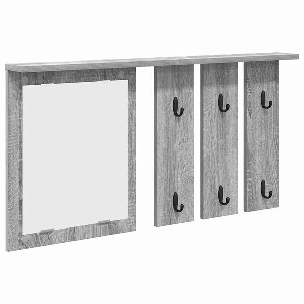 vidaXL Porte-manteau mural avec étagère Sonoma gris 85 x 10 x 45 cm