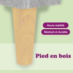vidaXL Meuble TV avec pieds en bois massif Sonoma gris 69 5x30x50 cm