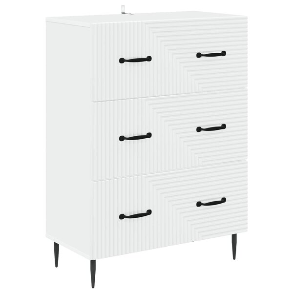 vidaXL Armoire à tiroirs Blanc 66 x 34 5 x 89 5 cm Bois d'ingénierie