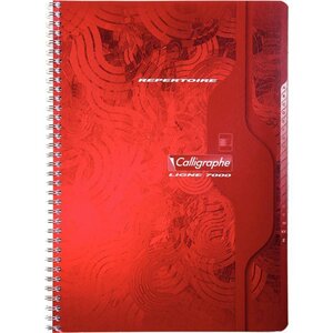 Répertoire spirale 180 pages 5x5 70 g format 21 x 29 7 cm CALLIGRAPHE
