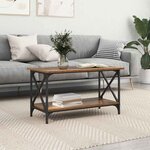 vidaXL Table basse Bois ancien 80 x 45 x 45.5 cm Bois d'ingénierie