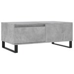 vidaXL Table basse Gris béton 90x50x36 5 cm Bois d'ingénierie