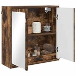 vidaXL Armoire Miroir de Salle de Bain Chêne fumé 60 x 20 x 60 cm