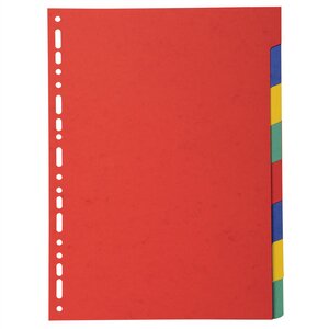 Intercalaires carte marbrée 220g/m2 8 onglets neutres - A4 - couleurs assorties x 25 EXACOMPTA
