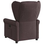 vidaXL Fauteuil de massage inclinable électrique Marron foncé Tissu