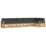 vidaXL Ensemble de canapés d'extérieur 6 pc Blanc et anthracite