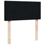 VidaXL Cadre de lit ottoman avec matelas noir 180x200cm tissu