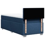 vidaXL Sommier à lattes de lit avec matelas Bleu 80x200 cm Tissu