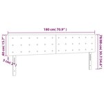 vidaXL Tête de lit à LED Noir 180x5x78/88 cm Tissu