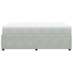 vidaXL Sommier à lattes de lit et matelas Gris clair 120x200cm Velours