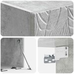 vidaXL Meuble TV mural 78 5 x 31 cm Gris béton Bois d'ingénierie