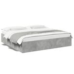 vidaXL Cadre de lit sans matelas gris béton 180x200 cm