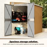 vidaXL Abri de jardin mural Marron 118x194x178 cm Acier galvanisé