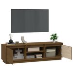 vidaXL Meuble TV Marron miel 140x35x40 cm Bois de pin massif