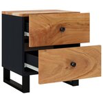 vidaXL Tables de chevet 2 Pièces 40x33x46 cm Bois d'acacia massif