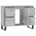 vidaXL Armoire salle de bain gris béton 80x33x60cm bois d'ingénierie