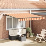 vidaXL Tissu de auvent Jaune et Orange 300 x 250 cm Polyester
