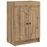 vidaXL Armoire sous évier de salle de bain Chêne artisanal