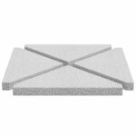 vidaXL Plaques de poids de parasol 4 Pièces triangulaire granit gris 14kg