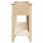 vidaXL Cache-pot de jardin avec étagère Beige 161.5 x 45 x 76.5 cm