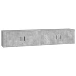 vidaXL Meubles TV muraux 2 Pièces gris béton 100x34 5x40 cm