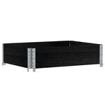 vidaXL Jardinière noir 80x60 cm bois massif de pin