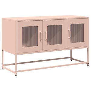 vidaXL Meuble TV rose 100 5x39x60 5 cm acier laminé à froid