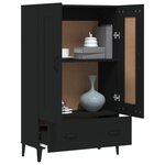 vidaXL Buffet haut noir 70x31x115 cm bois d'ingénierie