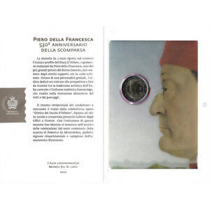 2 euros commémorative Saint Marin 2022 - Piero Della Francesca en coffret BU.