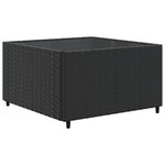 vidaXL Salon de jardin 5 Pièces avec coussins Noir Résine tressée