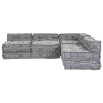 vidaXL Coussin 4 Pièces Gris clair 70 x 70 x 54 cm Polyester